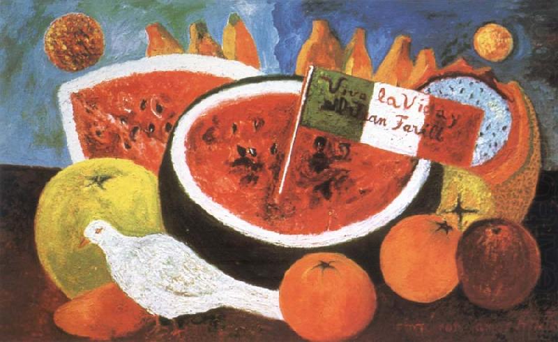 Still Life Viva La Vida y el D.Juan Farill, Frida Kahlo